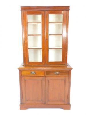 A Victorian mahogany cupboard bookcase