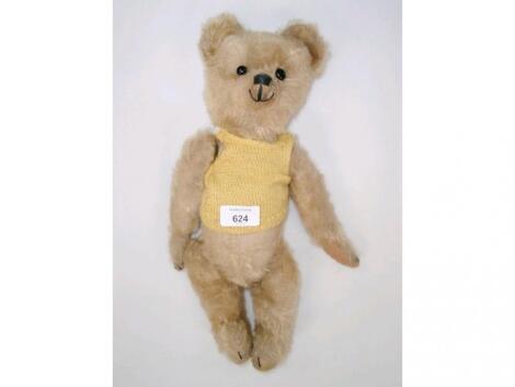 A mid 20thC mohair teddy 36cm