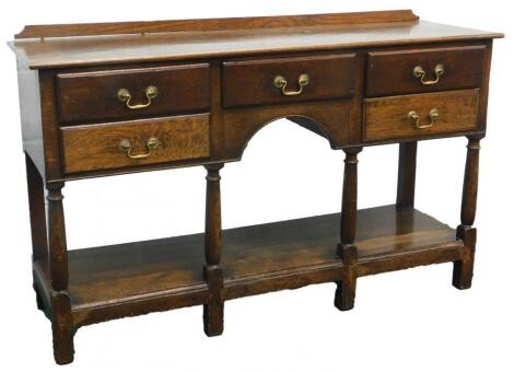 An oak dresser in George III style