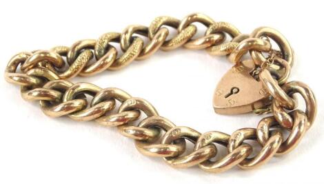 A 9ct gold gate bracelet