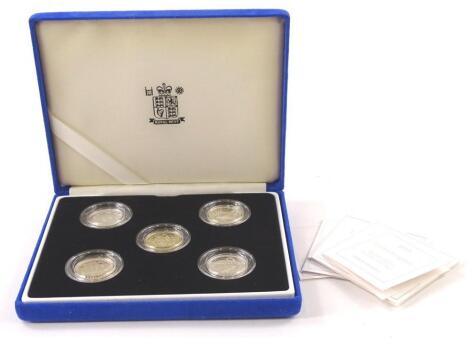 The 2003-2007 United Kingdom one pound silver proof collection.