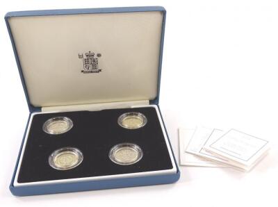 The 1999-2002 pound coin silver proof collection.