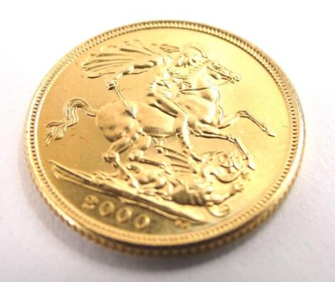 A 2000 full gold sovereign