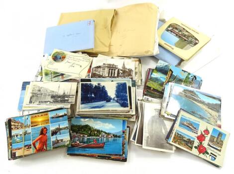 A large quantity of postcards