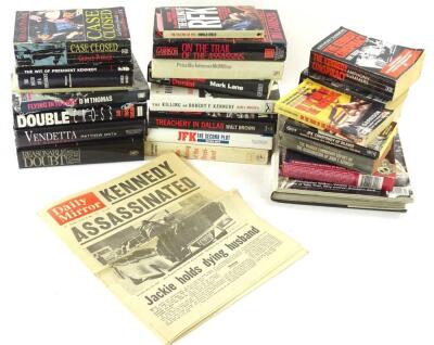 A quantity of books relating to John F Kennedy etc.