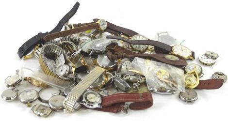 A collection of 1920s and later men's and ladies wristwatches