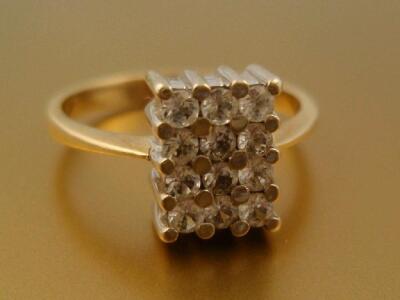 A white sapphire set ring