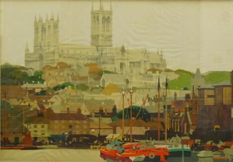 Fred Taylor (1875-1963). Lincoln from Brayford