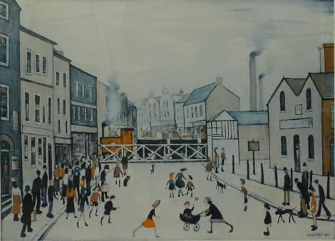 ‡Laurence Stephen Lowry (1887-1976). The Level Crossing