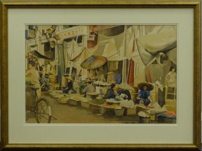 R.S. Hunt (20thC). Oriental street scene - 2