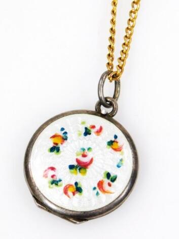 A continental enamel pendant