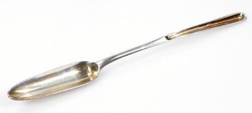 A George III silver marrow scoop