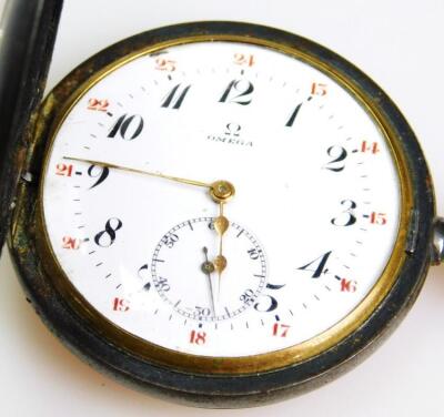 A mid 20thC Omega half hunter pocket watch - 2