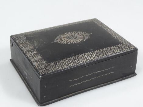 A late 19thC metal box