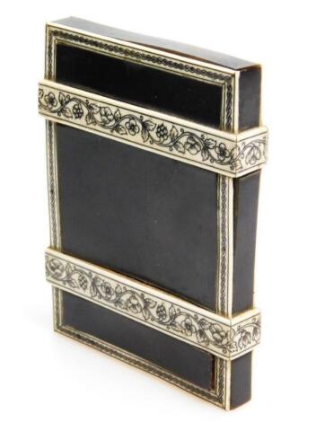 A late 19thC polished card case