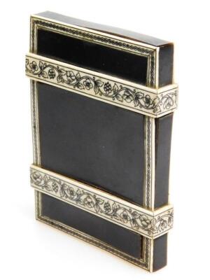 A late 19thC polished card case