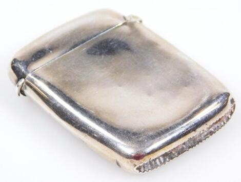 An Edwardian silver vesta case