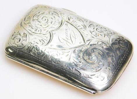 An Edwardian silver case