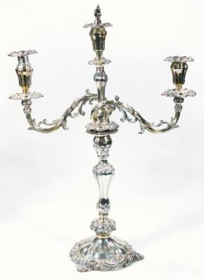 A set of four Victorian silver candlesticks - 2