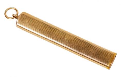 A 15ct gold fob pencil case top