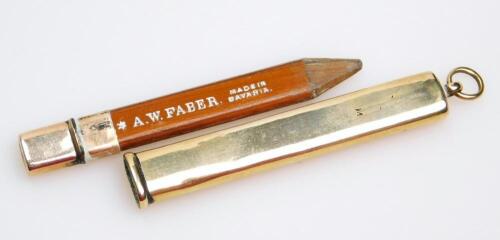 A 9ct gold fob pencil