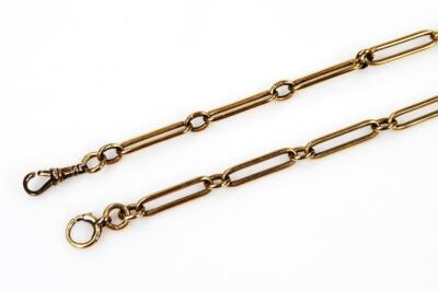 An 18ct gold watch chain