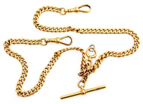 An 18ct gold watch chain