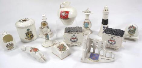 Various souvenir crested china