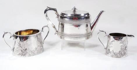 A matched early 20thC EPBM tea service