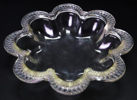 A 20thC glass coaster dish