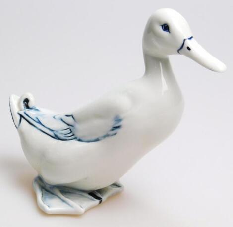 A Royal Doulton Flambe Centenary duck ornament