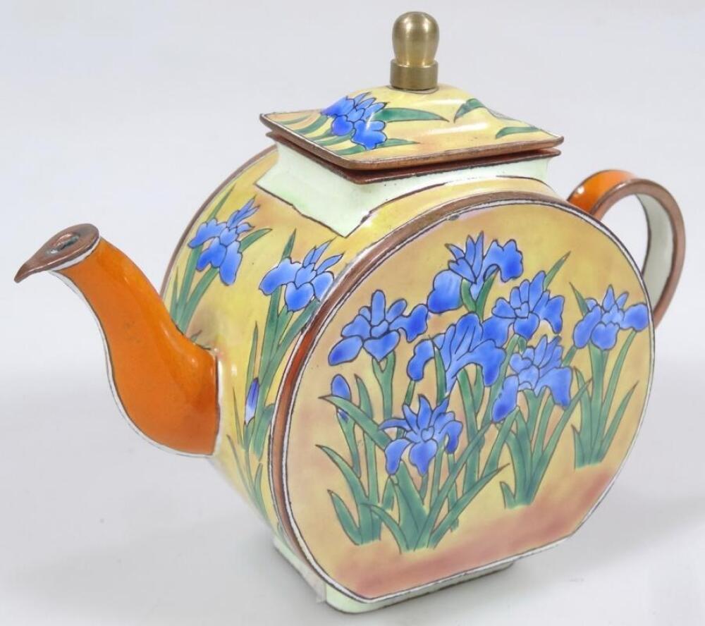 A Charlotte Di Vita numbered edition enamel teapot