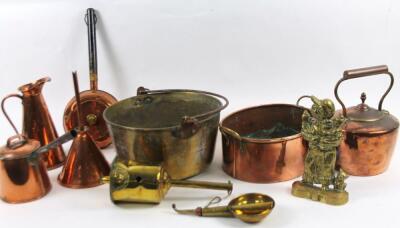 Various copper and brassware