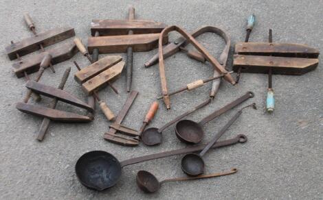 Various early 20thC wooden hand tools