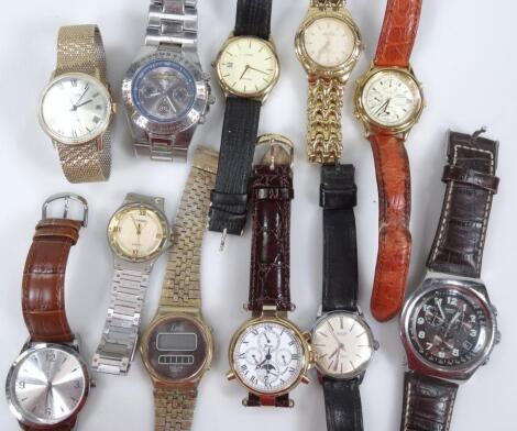 Various gentleman's wristwatches