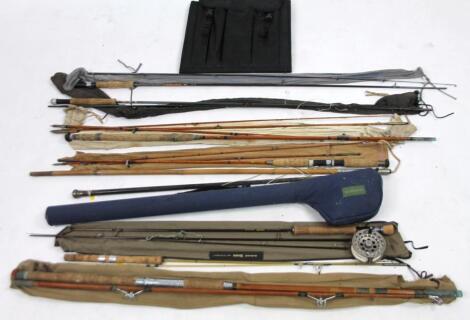 Various split cane fishing rods