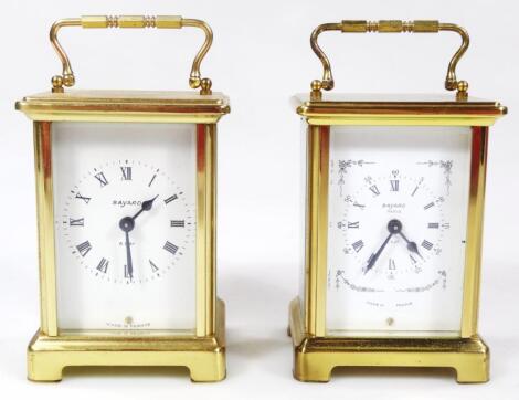 A 20thC Bayard brass carriage clock