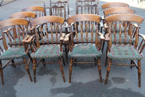 *A set of six Country Seat Benchair carver chairs