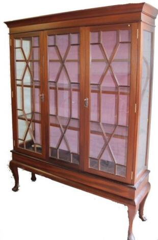 A Georgian style mahogany glazed display cabinet