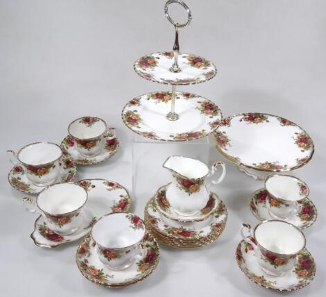 A Royal Albert Old Country Roses part tea service