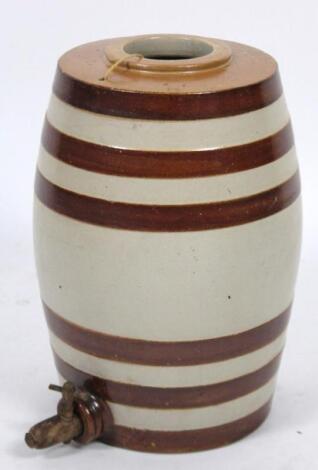 A late 19th/early 20thC stoneware barrel