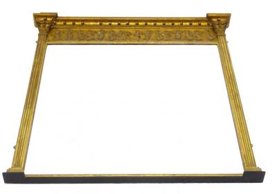 A 19thC gilt gesso over mantel mirror