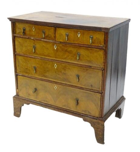 A mid 18thC walnut chest of drawers