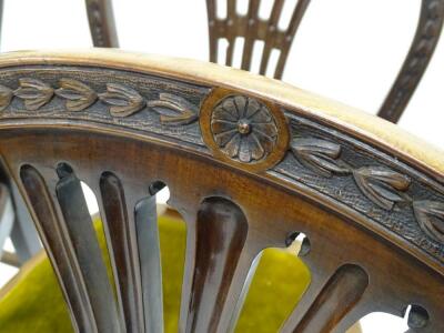 A set of four George III style mahogany dining chairs - 2