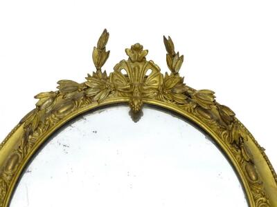 A 19thC gilt gesso wall mirror - 3