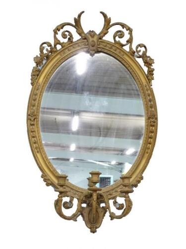 A 19thC gilt gesso girandole