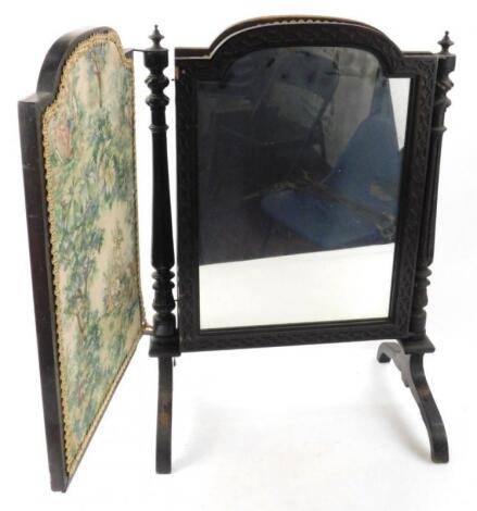 An early 20thC mahogany triple dressing table mirror