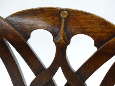 A George III mahogany dining chair in Chippendale style - 2