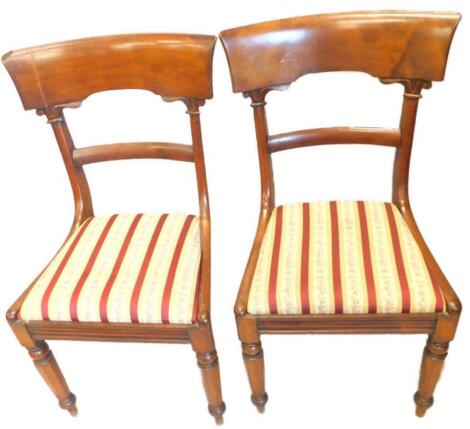A pair of George IV mahogany dining chairs