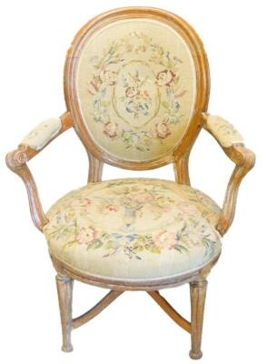 An early 20thC French fauteuil